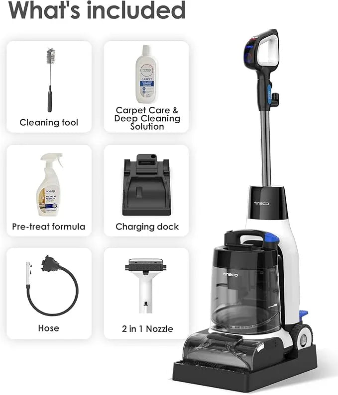 Tineco CARPET ONE Cruiser Smart Carpet Cleaner, Self-Cleaning and FlashDry, Deep Cleaning for Carpet and Upholstery 167℉ PowerDry 130W Powerful suction SmoothPower - NeatNest