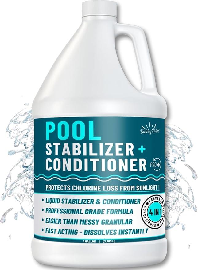 Pool Stabilizer - Cyanuric Acid Pool Stabilizer, Liquid Chlorine Stabilizer for Pool Chemicals, Swimming Pool Conditioner Stabilizer, Pool Stabilizer for Salt Pool & Chlorine, 1 Gallon - NeatNest