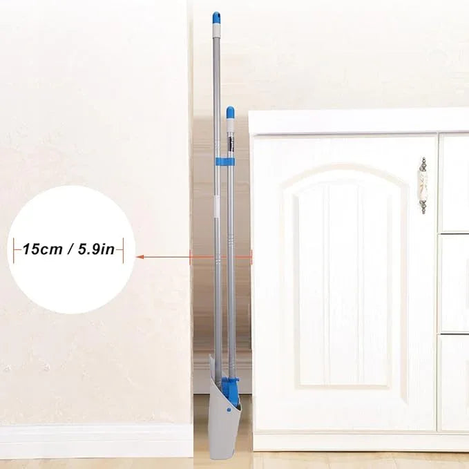 TreeLen Long Handle Broom and Dustpan Set,Upright Dust Pan Combo for Home, Kitchen, Room, Office, Lobby Floor Use Without Bending - NeatNest