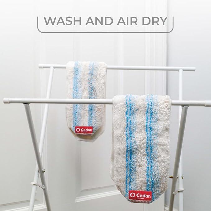 O-Cedar H2prO Flat Mop System | Quick Cleaning Tool | Clean with Clean Water | Machine Washable Reusable Microfiber Mop Pad | Safe on Wood Floors, Vinyl, Tile, Baseboards, Walls - NeatNest