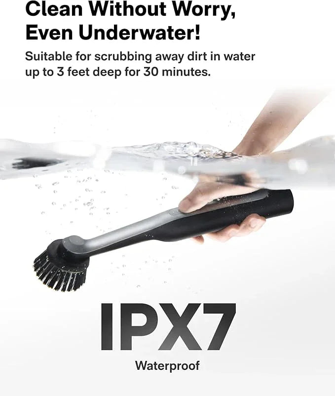 HOTO Wand™ Cordless Spin Scrubber, Electric Rechargeble Grout Cleaning Brush, IPX7 Waterproof Bathroom Scrubber, 12 Replaceable Brush Heads Version Power Scrubber for Grout, Tiles, Corners, Crevices - NeatNest