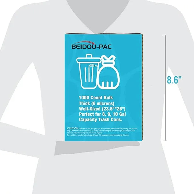 Trash Bags 8-10 Gallon, 1000 Count Bulk Value Pack, Clear Plastic Recycling Bags, Multi-purpose Garbage Bags Can Liners for Business Home Kitchen Commercial and Industrial - NeatNest