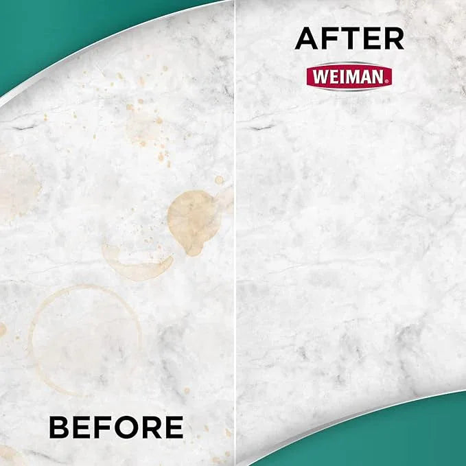Weiman Disinfectant Granite Daily Clean & Shine (2 Pack with Polishing Cloth) Safely Clean Disinfect and Shine Granite Marble Soapstone Quartz Quartzite Slate Limestone Corian Laminate Tile Countertop - NeatNest