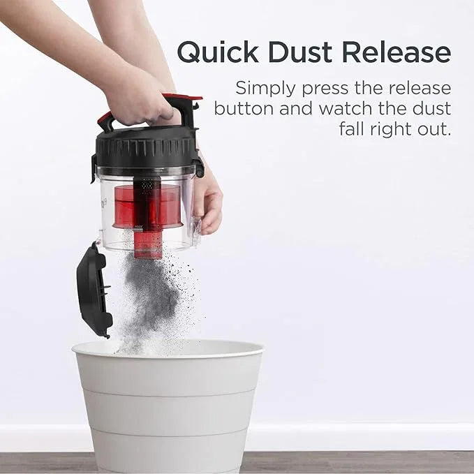 Eureka Bagless Canister Vacuum Cleaner, Lightweight Vac for Carpets and Hard Floors, Red, Whirlwind NEN110D - NeatNest