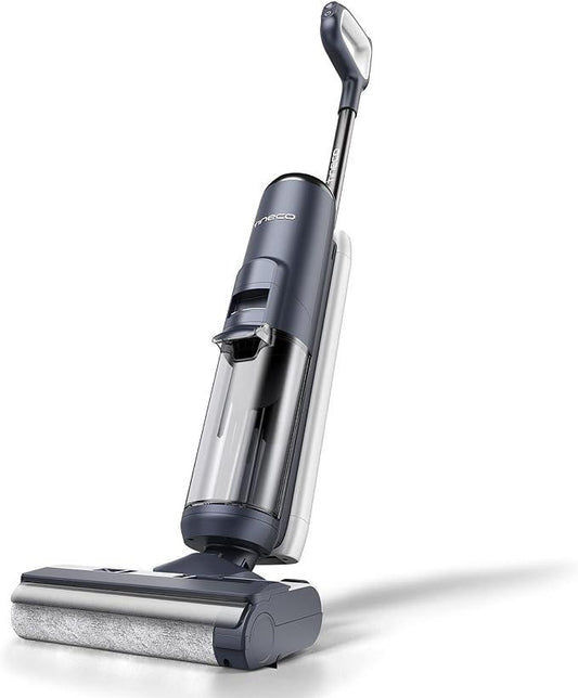 Tineco Floor ONE S5 Smart Cordless Wet Dry Vacuum Cleaner and Mop for Hard Floors, Digital Display, Long Run Time, Great for Sticky Messes and Pet Hair, Space-Saving Design, Blue - NeatNest