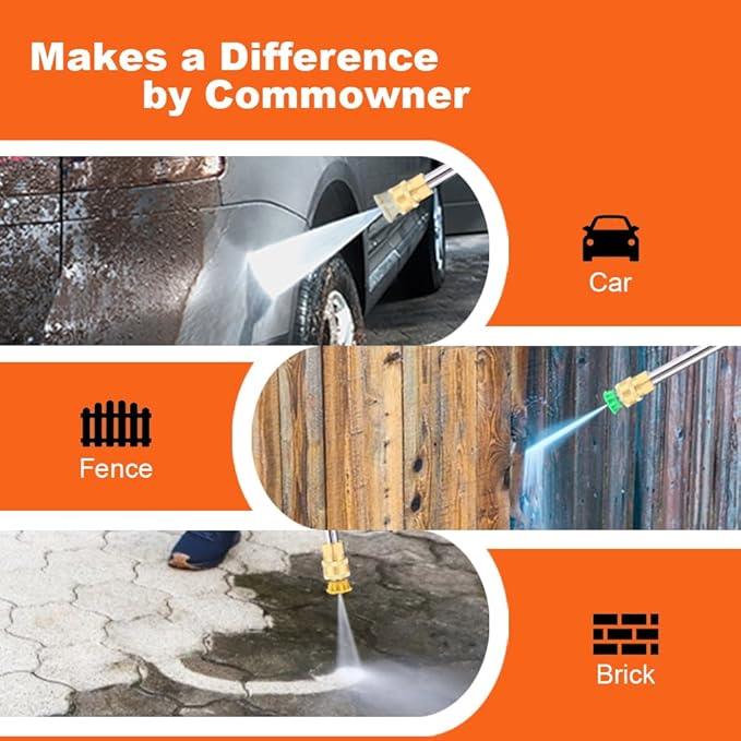 Pressure Washer 5000PSI Power Washers Powered with 33ft Hose, 4 Nozzle and Foam Cannon, Powerwashers Cleaner Machine for Home, Cars, Orange - NeatNest