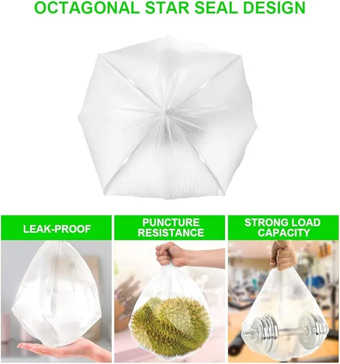 FORID Clear Medium Garbage Bags – 8 Gallon Plastic Trash Bags 30 Liter Wastebasket Bin Liners 220 Count for Bathroom Bedroom Office Trash Can - NeatNest