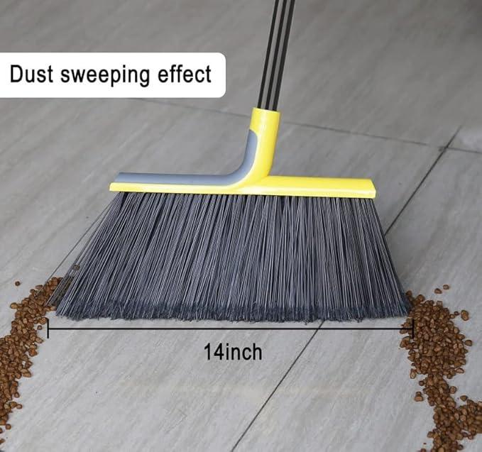 KeFanta Outdoor Broom for Floor Cleaning,58" Heavy-Duty Commercial Broom for Sweeping Concrete Courtyard Garage Patio Indoor Home Kitchen Office Lobby - NeatNest