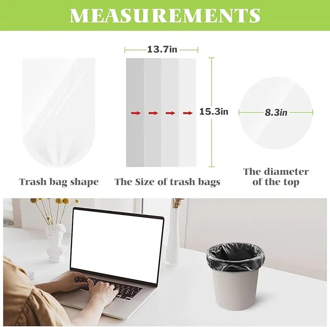 Teivio 1 Gallon(Fit 1-1.2 Gal) 120 Counts Strong Trash Bags 1 Gallon 1.2 Gallon Garbage Bags, Bin Liners, for home office kitchen (Black) - NeatNest