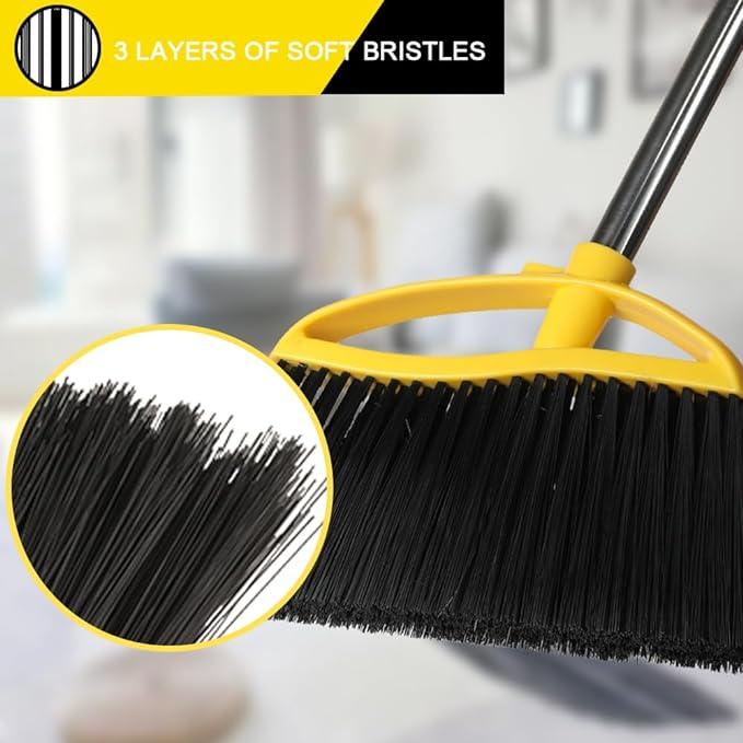 Soft Bristles Broom Indoor Angle Broom with Long Handle Soft Floor Sweeping Brooms Kitchen Broom - NeatNest