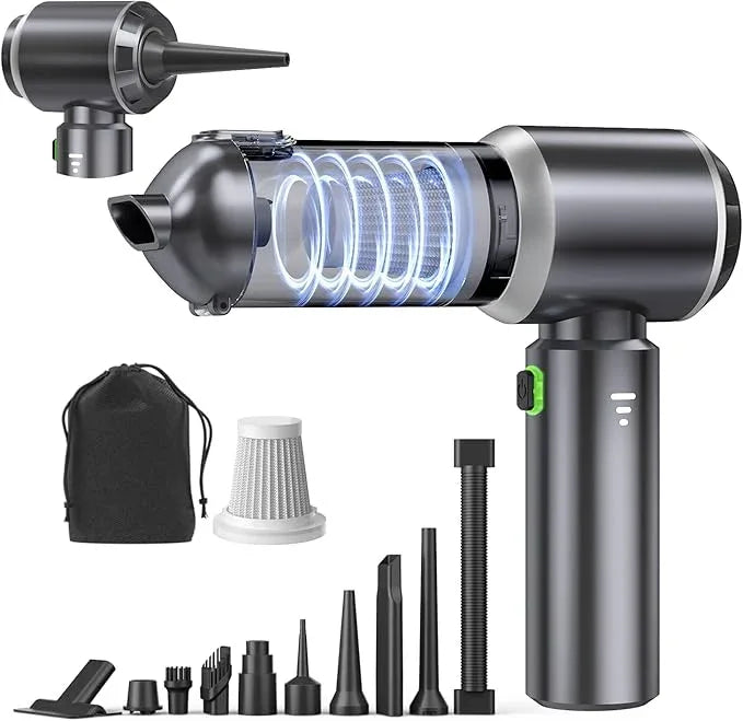 Car Vacuum Portable Cordless, Small Handheld Vacuum Cleaner with 24000PA High Power Suction, Mini Vacuum Cordless Rechargeable with One-Touch Empty, 10-in-1 Hand Vac for Car Home Office Dust - NeatNest