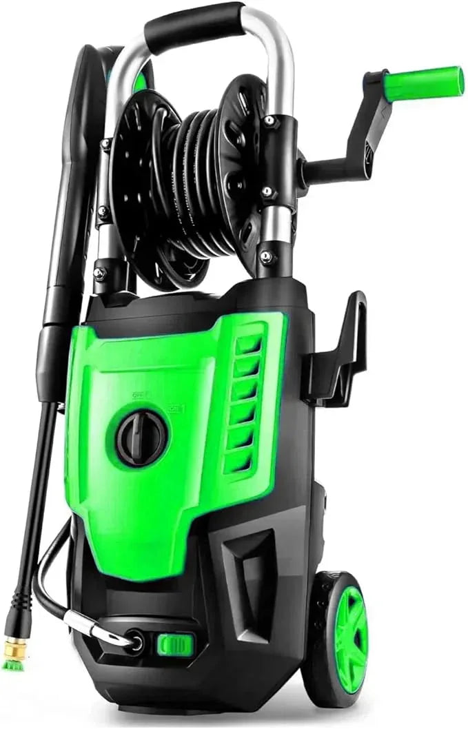 Pressure Cleaner High Power Cleaner with 33ft Pressure Hose, 4 Nozzle and Soap Bottle for Car, Fence, Patio (Light Green) - NeatNest