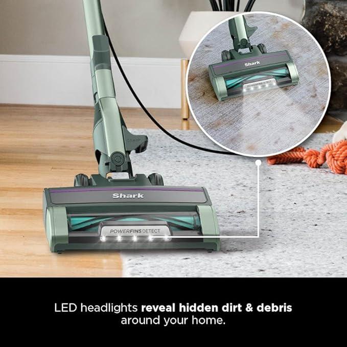 Shark Detect Ultralight Corded Stick Vacuum with Direction Detect and Self-Cleaning Brushroll, Powerful Hair Pickup, Ultra-Lightweight, Crevice & Upholstery Tool Included, Evergreen, HZ752 - NeatNest