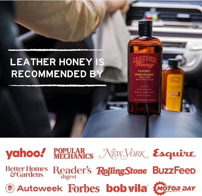 Leather Honey Cleaner and Conditioner Bundle with 16oz Spray Cleaner with UV Protectant and 8oz Conditioner - NeatNest