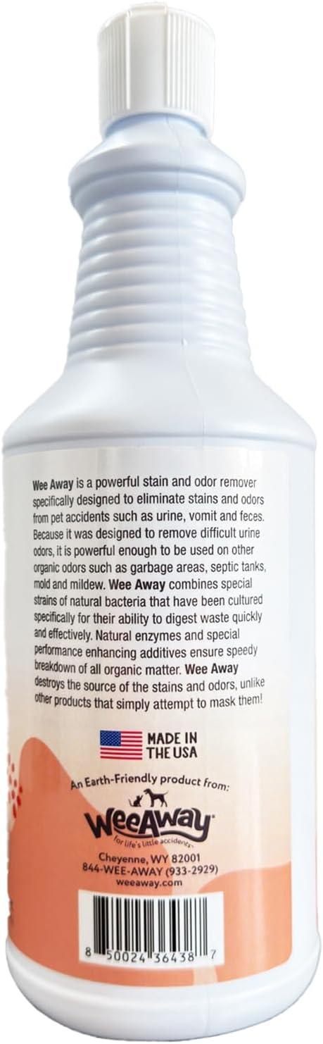 Wee Away Original Formula Concentrated Stain & Odor Remover, Enzyme Cleaner, Pet Urine Odor Eliminator for Home - Pet Mess Destroyer for Carpet & Furniture, Original Citrus Scent, 32 fl oz - NeatNest