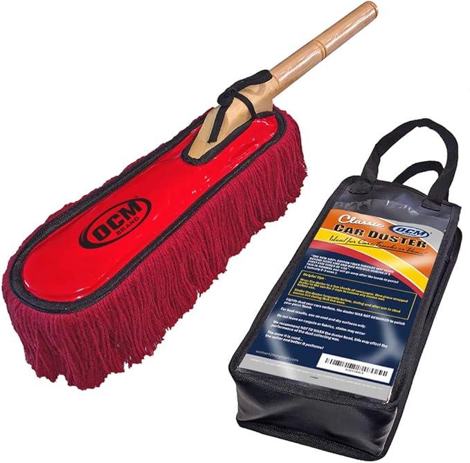 Classic Car Duster with Solid Wood Handle Includes Storage Case - Popular Detailers Choice - NeatNest
