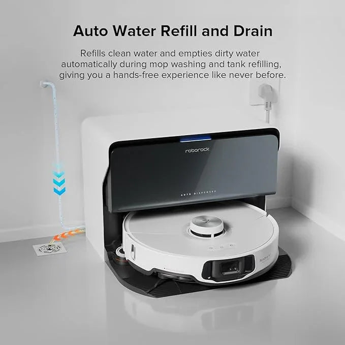 roborock S8 MaxV Ultra with Refill & Drainage System Robot Vacuum and Mop, Check Installation Space First, FlexiArm Design, Auto Mop Wash&Dry 10000Pa Suction, Obstacle Avoidance, 20mm Auto Mop Lifting - NeatNest