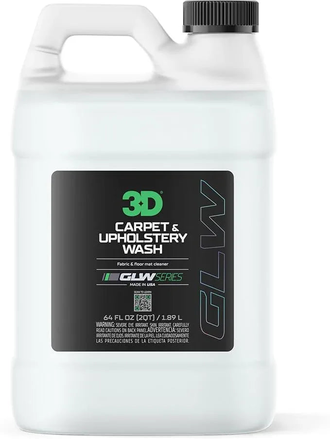 3D Carpet & Upholstery Cleaner, GLW Series | Ultra Powerful Stain Eliminator | Car Carpet, Seats, Floor Mats | Hyper Thick Foam | Fresh Scent | DIY Car Detailing | 64 oz - NeatNest