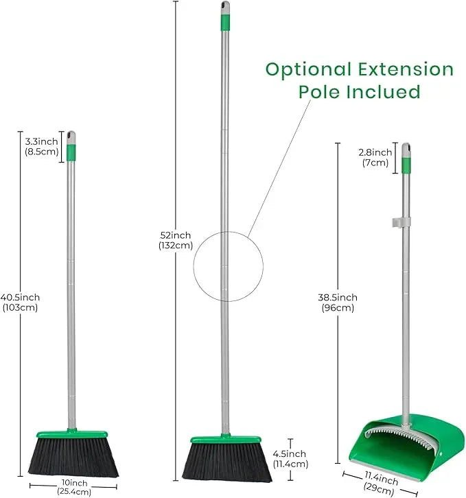 TreeLen Broom and Dustpan Set - Simplify Cleaning Your Home Ktichen Office with Ease - NeatNest