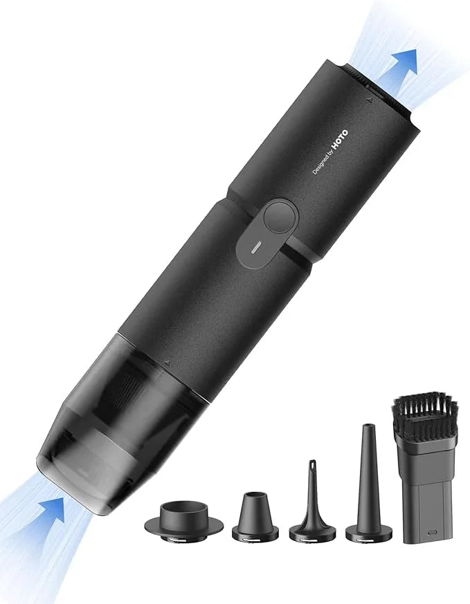 HOTO Handheld Vacuum Cleaner Cordless, Desk Vacuum Cleaner Compressed Electric Air Duster 15000Pa Suction, 4-in-1 Portable Vortex Vacuum Dust Buster Air Blower for Computer, Keyboard - NeatNest