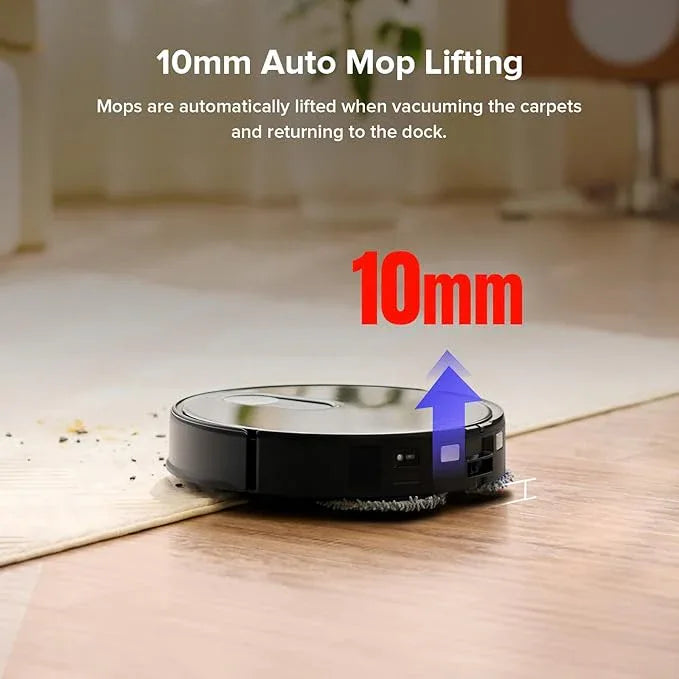 roborock Qrevo Slim Robot Vacuum and Mop Combo, 8.2cm Ultra-Slim, 3D Sensing Tech, Advanced Obstacle Recognition, 11,000Pa Suction, FlexiArm Side Brush & Mop, Auto Mop Washing & Drying, Self-Emptying - NeatNest