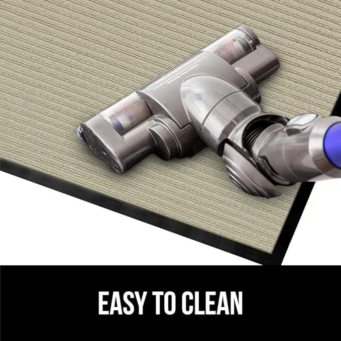 GORILLA GRIP Waterproof Traffic Guard Door Mat, 47x35, Heavy Duty Entryway Mats, Strong Rubber Back Commercial Utility Rugs for Office Hallway, Garage Floor and Home, Low Profile Carpet Runner, Beige - NeatNest