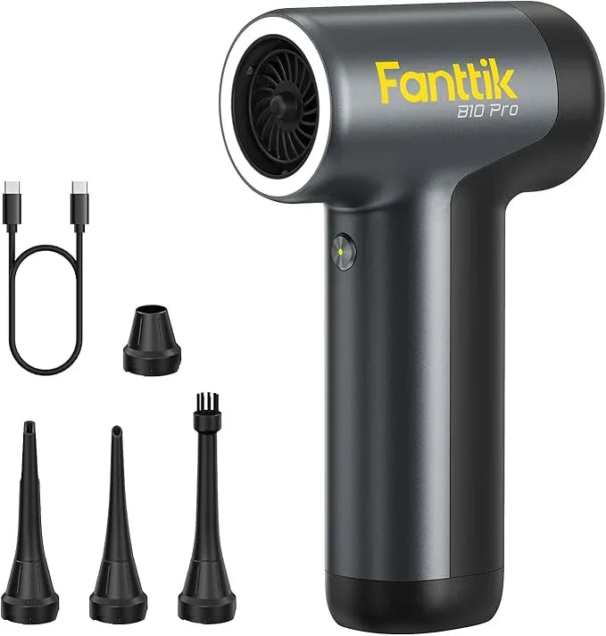 Fanttik B10 Pro Electric Air Duster, 110000RPM Brushless Motor, Compressed Air Duster, Mini Blower with One-tap Booster, 3 Gears Adjustable, Electric Duster for PC, Keyboard, Electronics and Workbench - NeatNest