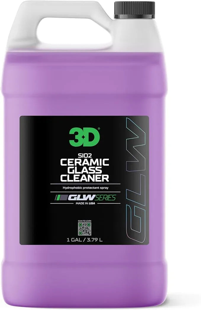 3D GLW Series SiO2 Ceramic Glass Cleaner – Hydrophobic Car Glass Cleaner with Rain Repellency – Optical-Grade Clarity, Streak-Free Shine & Ceramic Protection – Auto Detailing Spray – Made in USA - NeatNest