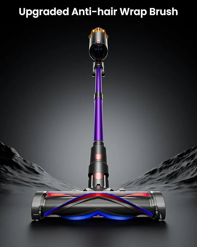 Cordless Vacuum Cleaner, 600W 50KPA 70 Mins Vacuum Cleaners for Home, Self-Standing Cordless Vacuum with Charging Dock Station, LED Display, Upgraded Anti-Tangle Stick Vacuum for Pet Hair/Carpet/Floor - NeatNest