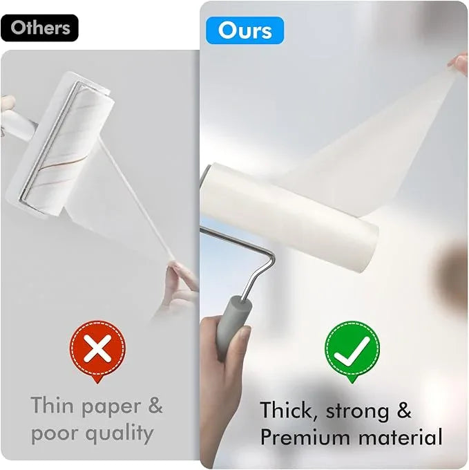 Extra Sticky Large Lint Roller Refills, 6.3'' Giant Lint Roller Refills for Pet Hair, Clothes&Furniture Cleaning, 540 Sheets in Total - NeatNest