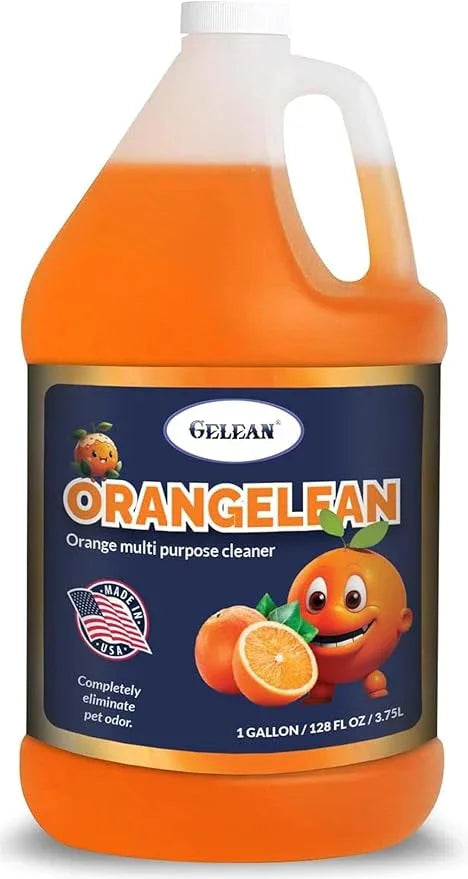 Multi Purpose Cleaner Pet Odor eliminator - Concentrate MAKES 64 GALLON - MADE IN USA- pH Neutral - ORANGELEAN Strong Odor Floor Cleaner - Orange Stain Remover 128 oz - NeatNest