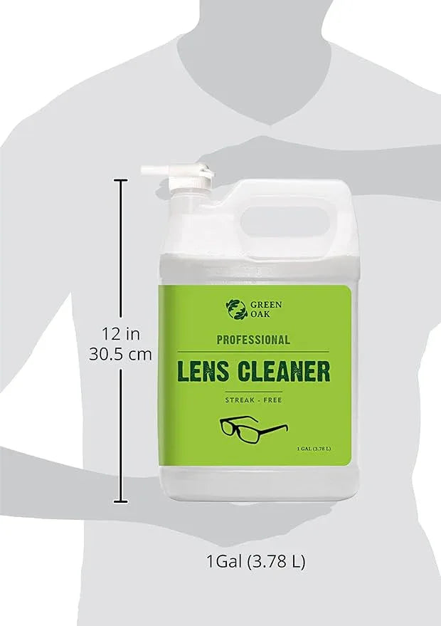 Green Oak Lens Cleaner Refill Professional Lens Cleaner Refill– Best for Eyeglasses, Cameras, and Lenses - Safely Cleans Fingerprints, Dust, Oil (1 Gallon Refill) - NeatNest