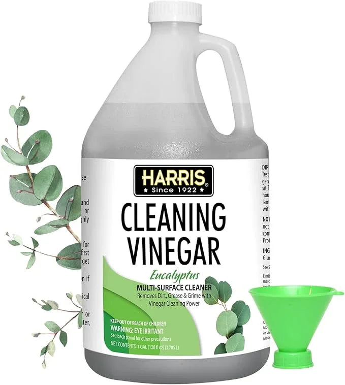 HARRIS Cleaning Vinegar All Purpose Household Surface Cleaner, 128oz (Eucalyptus) with Easy Pour Funnel Included - NeatNest