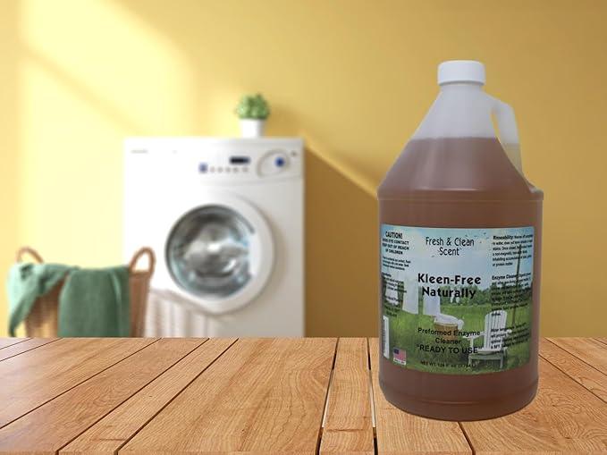 Naturally Preformed Enzyme Cleaner, Enzyme Solution, Multi-Purpose Cleaner, Laudry Additive, and More - Ready -To-Use - Fresh and Clean Scent - 128oz (1 Gallon) - NeatNest