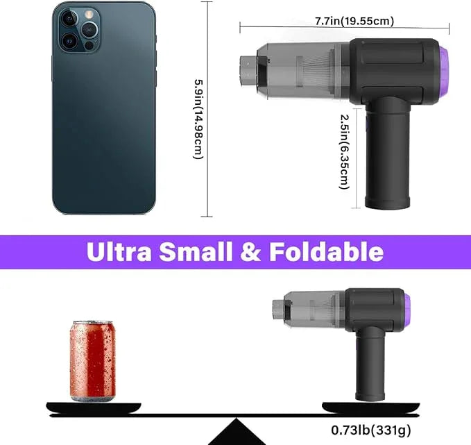 14500 Pa Computer Vacuum Cleaner Mini & 110000RPM Compressed Air Duster for Keyboard Cleaning Cordless Canned Air Powerful Energy Efficient - NeatNest