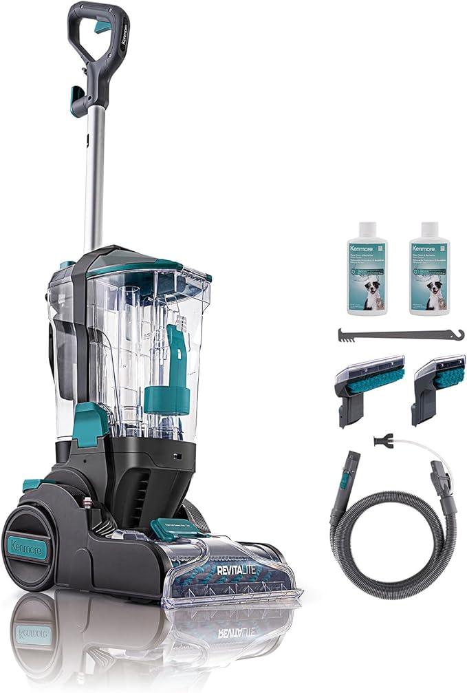 Kenmore KW4070 RevitaLite Pet Portable Carpet Cleaner with High Cleaning Power, 3.2L Clean Tank & 1.4L Dirty Tank, 25ft Cord Length and Two Easy Removable Brushroll for Rug & Upholstery - NeatNest