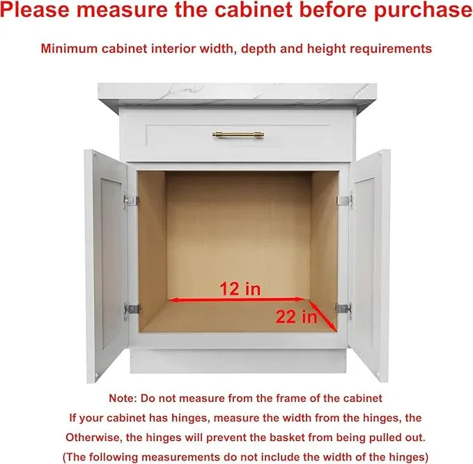 Pull Out Cabinet Organizer,Heavy-Duty Slide Out Shelf, Wood And Wire Basket, Pull Out Drawer for for Kitchen Under Sink Space, Pantry, Bathroom (11 * 21 WM) - NeatNest