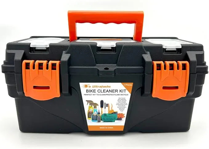 Bike Cleaner kit to Clean/Protect/Lube Bicycle,with Chain Scrubber,Cleaning Brush Tool,Bike Cleaner(19oz),Degreaser(10or19oz),Wet Lubricant(2oz) - NeatNest