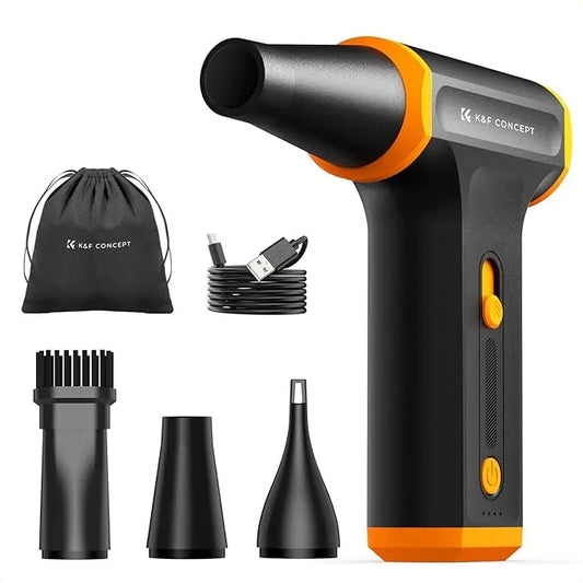 K&F Concept Compressed Air Duster, 3 Gear Adjustable 110000RPM Electric Air Duster, Adjustable&Portable Air Blower for Deep Computer Clean, Keyboard, Car Dry, Home - Replace Compressed Air Cans - NeatNest