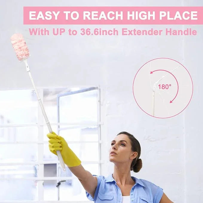 KeFanta Heavy Duty Duster Refills Kit for Swiffer Duster, 4X Microfiber Multi Surface Dusters for Cleaning with 3 ft Extended Handle, 1 Short Handle, 30 Refills - NeatNest