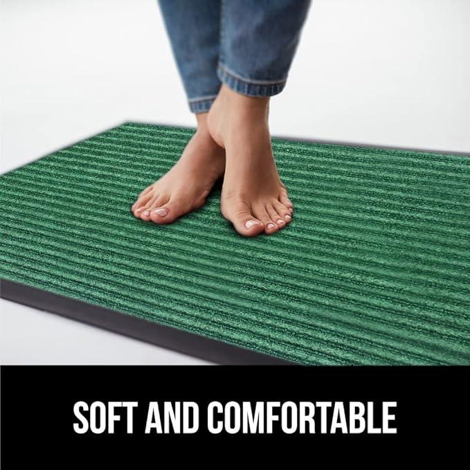 GORILLA GRIP Waterproof Traffic Guard Door Mat, 47x35, Heavy Duty Entryway Mats, Strong Rubber Back Commercial Utility Rugs for Office Hallway, Garage Floor and Home, Low Profile Carpet Runner, Green - NeatNest