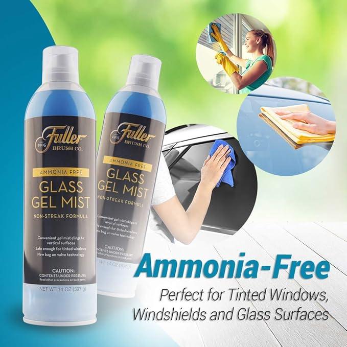 Fuller Brush Glass Gel Mist Spray – 14 oz Glass Cleaner for Windows, Mirrors and Plexiglass – Streak-Free Formula Safe for Tinted & Vertical Surfaces (Pack of 1) - NeatNest