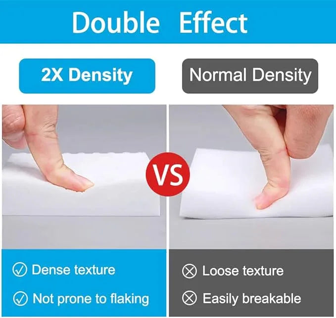 Magic Sponge Erasers, 100 Pack 2X Density Stronger Melamine Sponge Foam Pads, Multi-Functional Household Cleaning Cleaner for Kitchen, Bathroom, Bathtub, Sink, Wall Cleaner - NeatNest