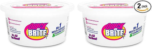 Quick 'n Brite All Purpose Cleaning Paste – Miracle Cleaner for Tough Stains | Eco-Friendly, Non-Toxic, Pet-Safe | Multi-Surface Stain Remover | Made in USA, 12oz (Pack of 2) - NeatNest