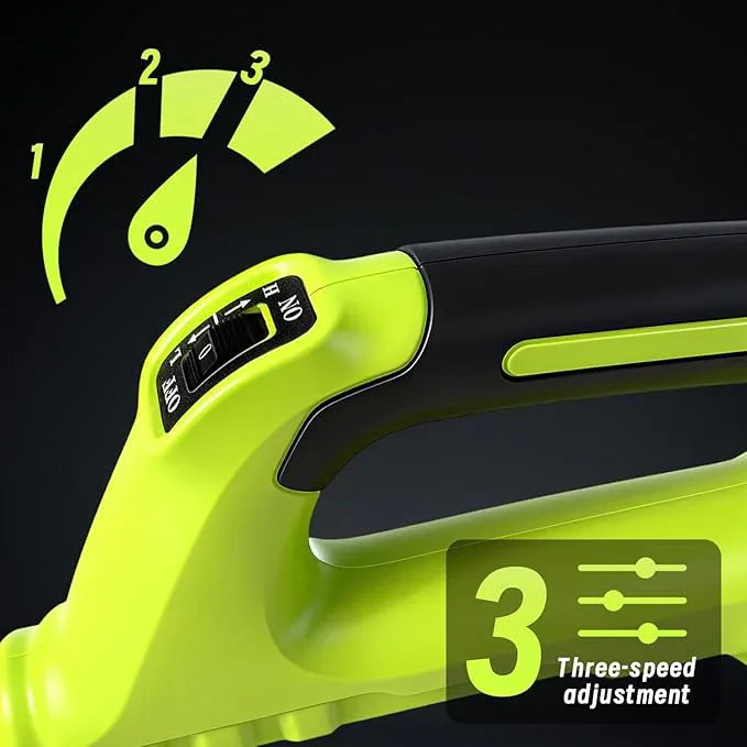 Cordless Leaf Blower, 21V Leaf Blowers, 580CFM/180 MPH Brushless Motor and 3-Speed Electric Blower, with 2 Lightweight Batteries 3.0Ah & Charger Gutter Cleaning for Garden Yard Patio - NeatNest