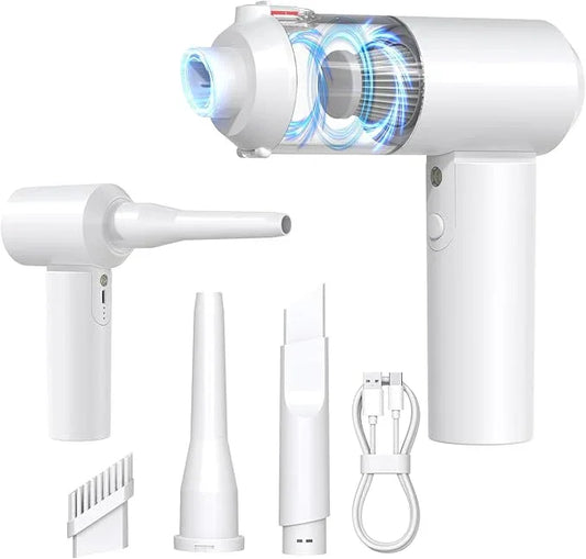 Car Vacuum Cordless: 12000Pa 2 in 1 Handheld Vacuum & Blower - Hand Vacuum Portable Cordless with Led Light, Multi-Nozzles for Car, Home, Office, Pet, Hair White - NeatNest