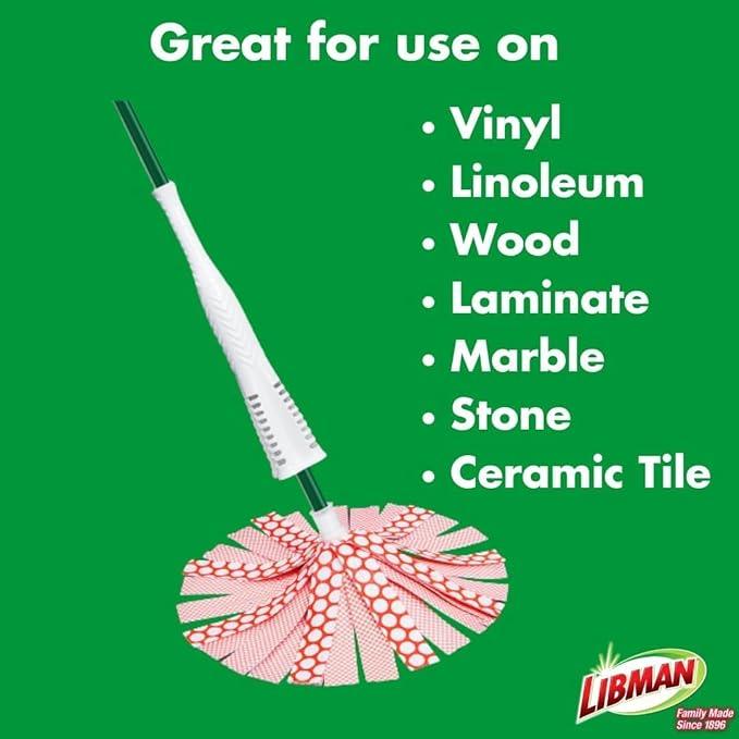 Libman Wonder Mop Head Replacement | Absorbent Microfiber | Self Wringing | Best Refill | Machine Washable | Multi-Surface Floor Mop | 3 Replacement Pads - NeatNest
