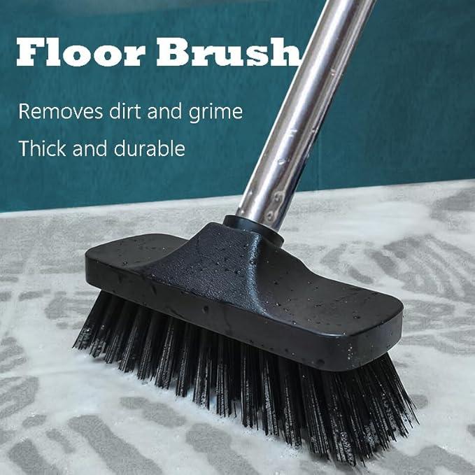 BSMstone Push Broom Brush Stiff Bristles Floor Cleaning Brush Multi-Purpose Scrubber Brushes for Bathroom Bathtub Tile Floor Deck Patio - NeatNest