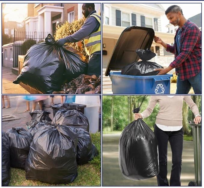 Teivio 40-45 Gallon Large Black Trash Bags 100 Counts All Purpose Trash Bags,39,40,42,44,45 Gal,Heavy Duty Garbage Bags,For Industrial, Commercial, Construction, Outdoor, Lawn, Leaf, Can liners - NeatNest