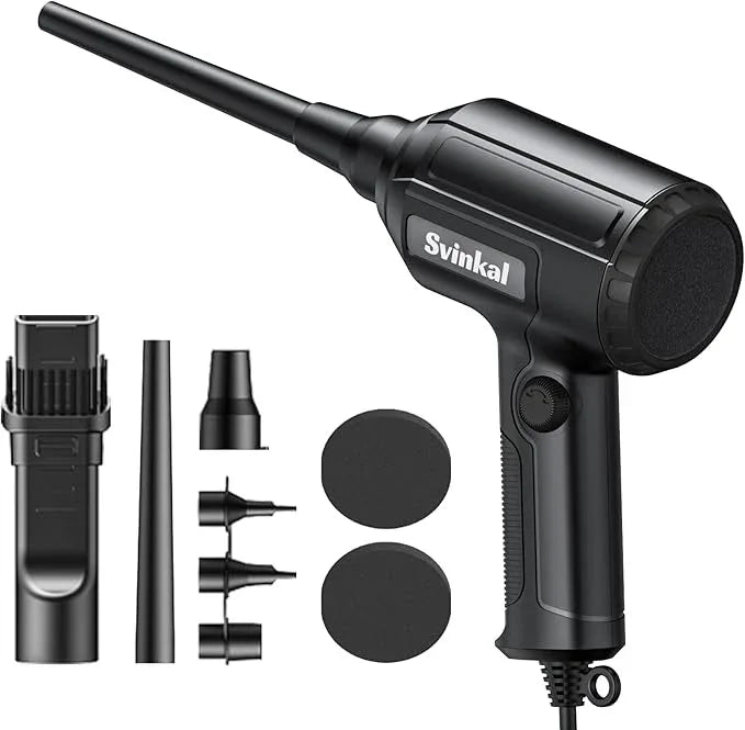 Compressed air Duster Electric 500W, Canned air Replacement, 40000RPM Air Blower, Stepless Speed, an AC dust Blower with 6ounces of Blowing Power for Computer Keyboards etc Electronic Duster - NeatNest